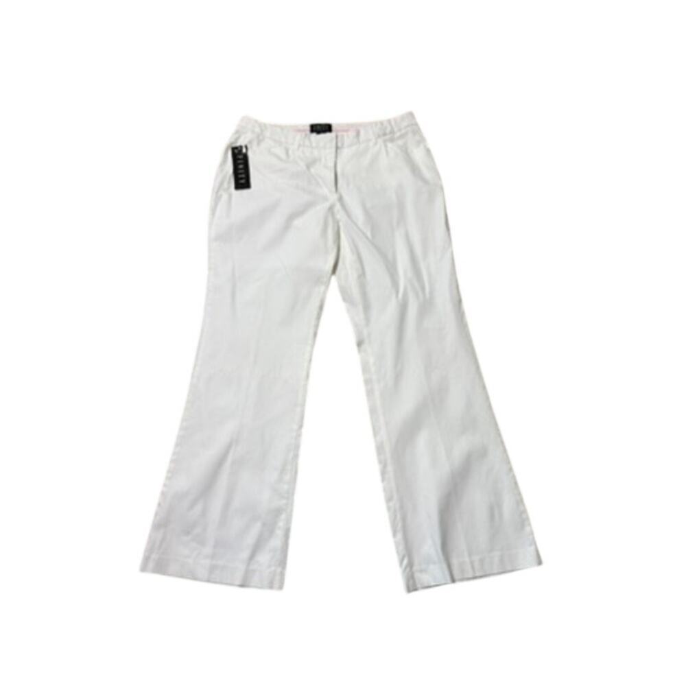 Finity White Bootcut Cotton Trousers NWT Size 14